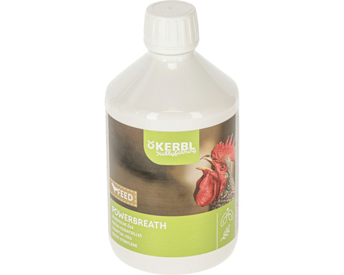Complément alimentaire KERBL Power Breath, aux huiles essentielles pour soutenir les voies respiratoires, 500 ml