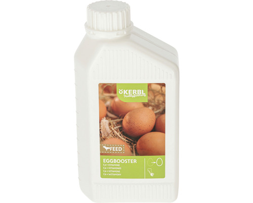 Complément alimentaire KERBL EggBooster, pour poules, poulets, avec calcium et vitamines, 1 litre
