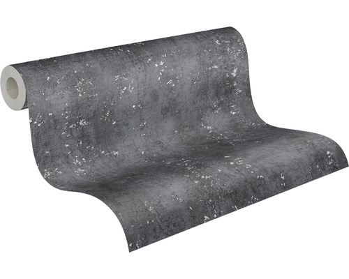 Tapetenrolle mit Betonoptik und Glitzerpartikeln