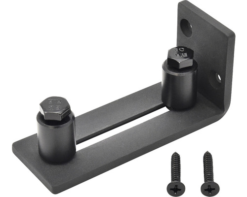 Verstellbarer Türgleiter mit Rollen schwarz für Holztür