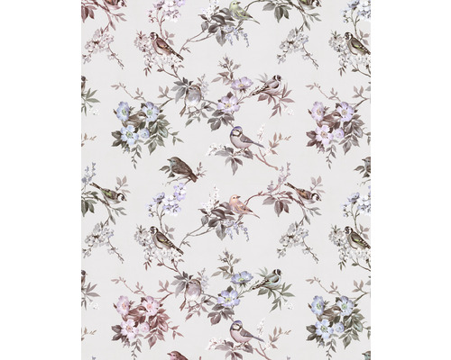 Papier peint panoramique intissé LJX4-011 Le Jardin Sweet Lullaby 4 pces 200 x 250 cm Papier peint avec motif d''oiseaux et de fleurs