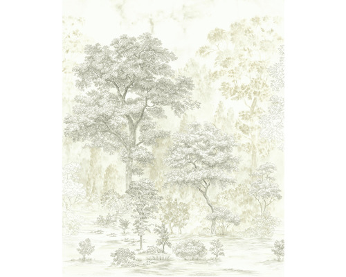 Papier peint panoramique intissé LJX4-025 Le Jardin Noble Trees 4 pces 200 x 250 cm Papier peint avec motif de forêt