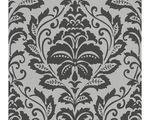 Papier peint intissé 36910-2 Attractive ornement baroque gris noir
