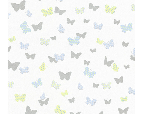 Papier peint intissé 36933-3 Attractive papillons bleu vert blanc