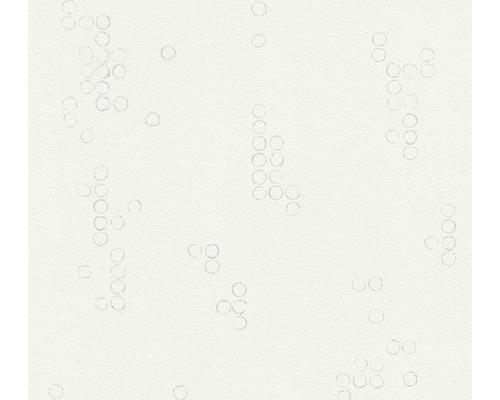 Papier peint intissé 37763-1 Attractive cercles blanc