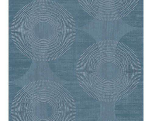 Papier peint intissé 37832-5 Attractive cercles bleu Papier peint avec motif circulaire