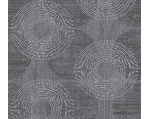 Papier peint intissé 37832-6 Attractive cercles noir