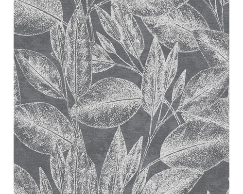 Papier peint intissé 37836-4 Attractive feuilles noir