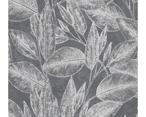 Papier peint intissé 37836-4 Attractive feuilles noir Papier peint avec motif de feuilles