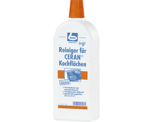Nettoyant pour surfaces de cuisson vitrocéramique Dr. Becher 0,5 l Nettoyant pour plaques de cuisson vitrocéramiques dans une bouteille blanche
