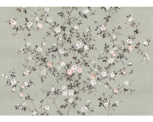 Papier peint panoramique intissé LJX7-053 Le Jardin Rosellia 7 pces 350 x 250 cm Papier peint floral à motif de roses