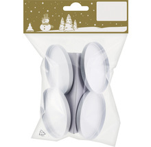 Vier Möbelgleiter im Kunststoffbeutel