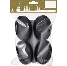 Vier Möbelgleiter in Verpackung