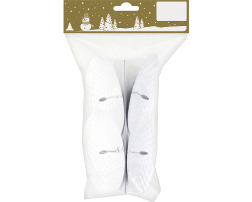 Emballage de quatre éventails en papier blanc pour la décoration