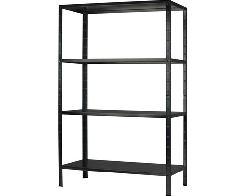 Étagère de base à enficher Schulte noir 1800x600x400 mm 4 tablettes capacité de charge 260 kg