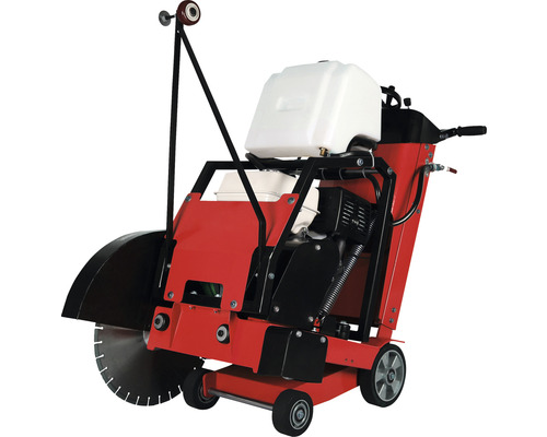 Coupe-joint Profi-Tech FS-500 avec disque à tronçonner diamanté béton 500x25,4 mm Tronçonneuse à asphalte avec réservoir d''eau pour les travaux de découpe