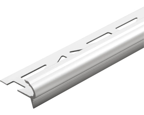 Nez de marche Dural Florentostep aluminium argent longueur 100 cm hauteur 9 mm Nez de marche Dural Florentostep aluminium argent longueur 100 cm hauteur 9 mm