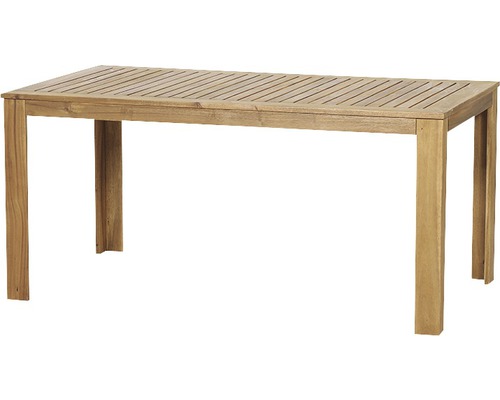 Table de jardin rectangulaire en bois avec plateau à lattes