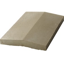 Mauerabdeckung Satteldach naturgrau 49 cm x 40 cm x 3,5-5,5-3,5 cm