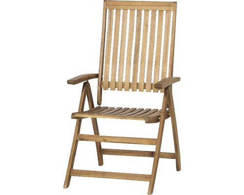 Chaise de jardin en bois avec accoudoirs