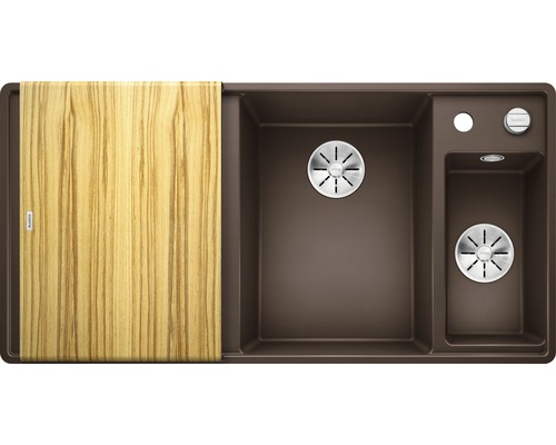 Évier avec égouttoir et planche à découper