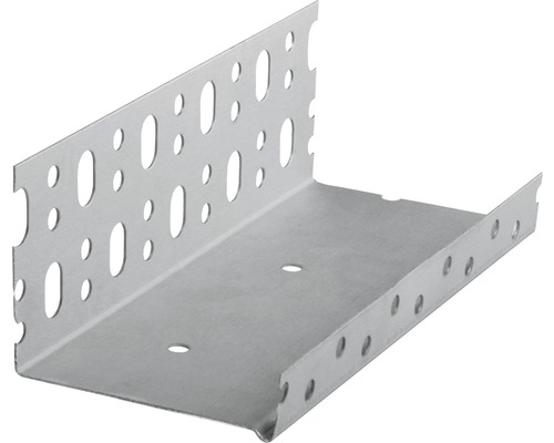 Profilé de socle CATNIC aluminium pour isolation de façade et système composite d'isolation thermique 120 mm 2500 x 123 mm