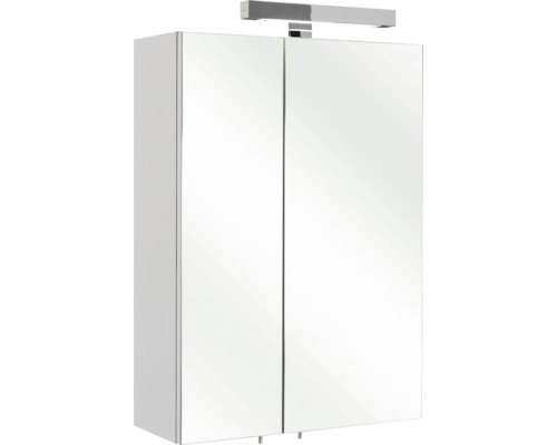 Armoire de toilette Pelipal Rio 50 x 20 x 70 cm blanc à haute brillance 2 portes led IP 44