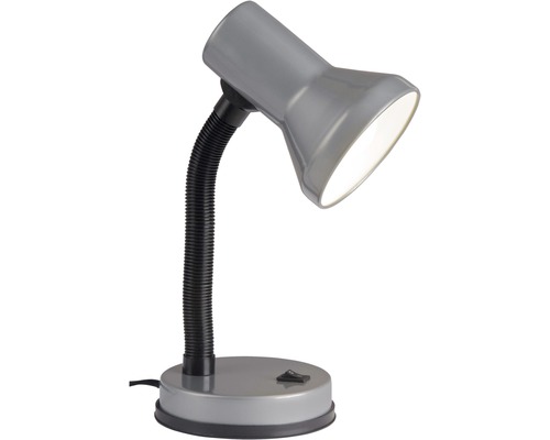Lampe de bureau grise avec col de cygne