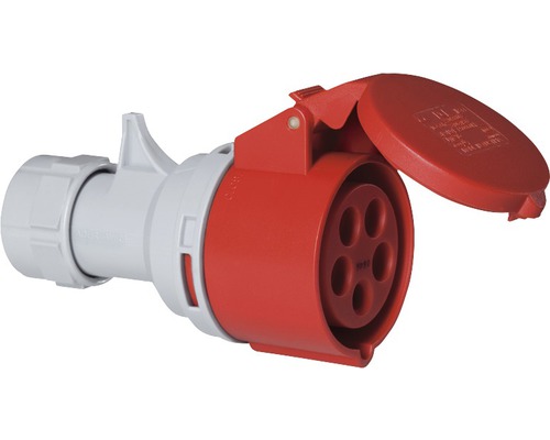 Raccord CEE PCE 16A IP44 5 pôles rouge