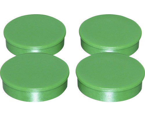 Aimants d'organisation Ø 30 mm, vert, lot de 4