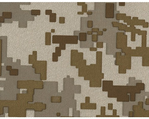 Film d'impression à l'eau Tarn CA-NR-005 beige 100 x 50 cm Gros plan d''un tissu avec motif de camouflage numérique