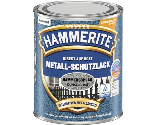 Peinture à effet martelé HAMMERITE Laque à effets gris foncé 750 ml