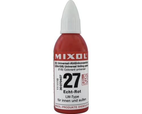 Mixol Universal Abtönkonzentrat, Echtrot, zur Verwendung im Innen- und Außenbereich