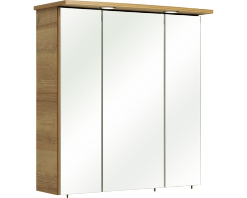 Armoire de toilette Pelipal 37-I 65.0 x 20.0 x 72.0 cm chêne 3 portes led IP 44 (protection contre les corps étrangers et les projections d'eau)