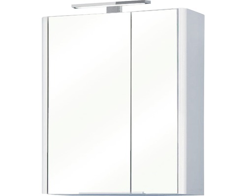 Armoire de toilette Pelipal Triest 60 x 20 x 70 cm blanc à haute brillance 2 portes led IP 44