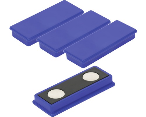 Quatre porte-noms avec fixation magnétique