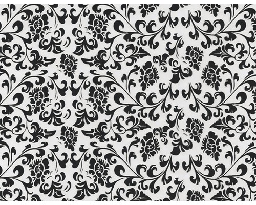 Film d'impression à l'eau fleur CD-103-2 noir 100 x 50 cm Motif d''un papier peint avec un motif floral