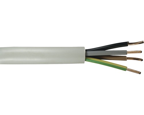 Gaine de câble NYM-J 4x1,5mm² 10 m gris Câble électrique à plusieurs conducteurs
