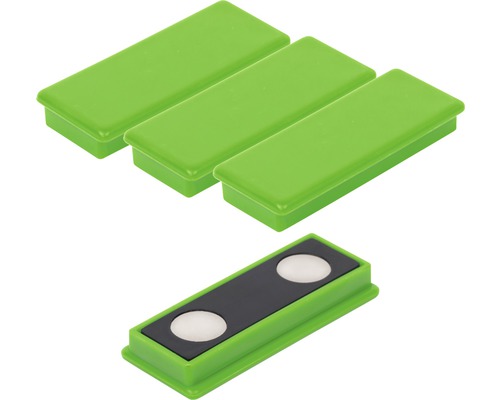 Quatre aimants verts