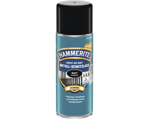 Laque de protection pour métal HAMMERITE noir mat 400 ml