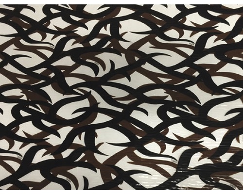 Film d'impression à l'eau camouflage CA-R-012 marron 100 x 50 cm Revêtement de sol en vinyle avec motif de branche abstrait