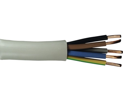 Gaine de câble NYM-J 5 x 2,5 mm gris