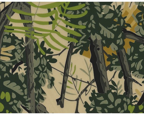 Film d'impression à l'eau camouflage CA-R-034 vert jaune 100 x 50 cm Papier peint avec motif de forêt