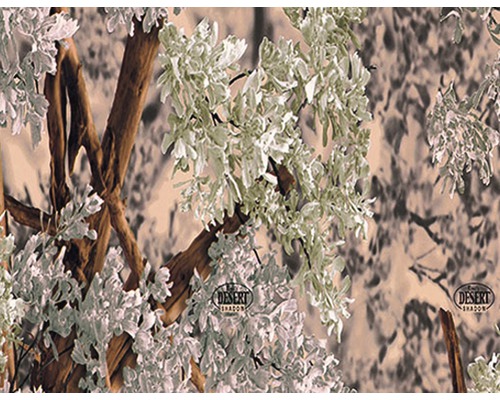 Film d'impression à l'eau camouflage CA-R-043 blanc/marron 100 x 50 cm Motif de camouflage Desert Shadow