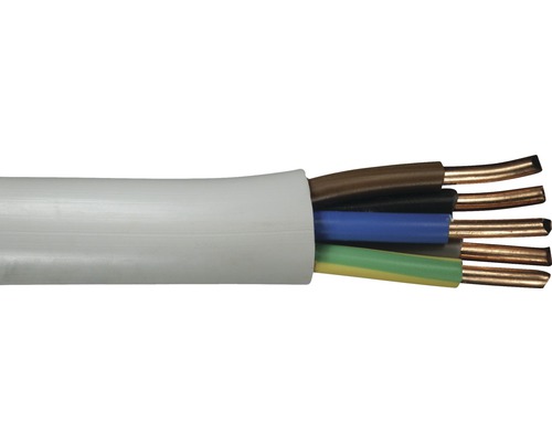Gaine de câble NYM-J 5 x 6 mm gris
