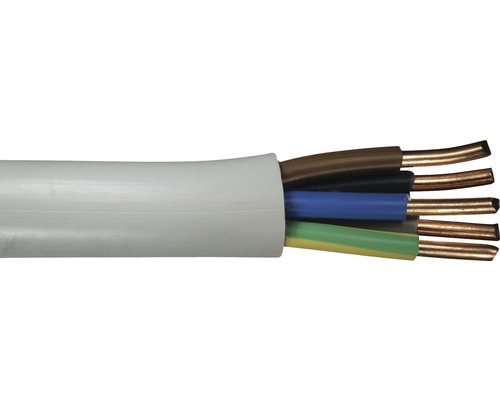 Mantelleitung NYM-J 5x6 mm² grau Meterware Elektrisches Kabel mit fünf Adern