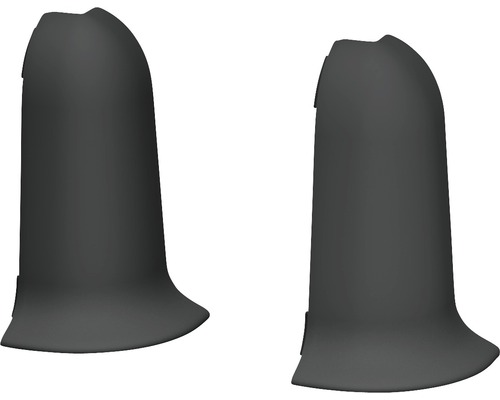 Angles extérieurs pour goulotte gris foncé 60 mm