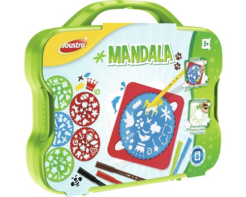 Kit de pochoirs de dessin Joustra Mandala pour les enfants de cinq ans et plus