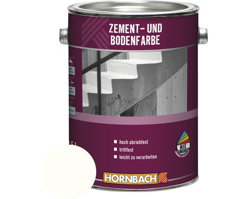 Peinture pour ciment et sol HORNBACH blanc 2,5 l Pot de peinture pour ciment et sol de Hornbach
