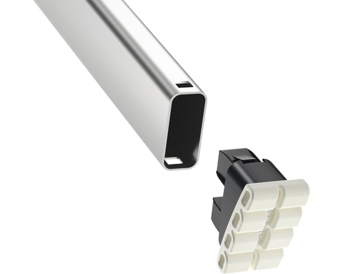 Aluminiumprofil mit Kunststoffverbinder für Montage